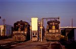 SOU 4002 & 2576 at the fuel racks late in the afternoon